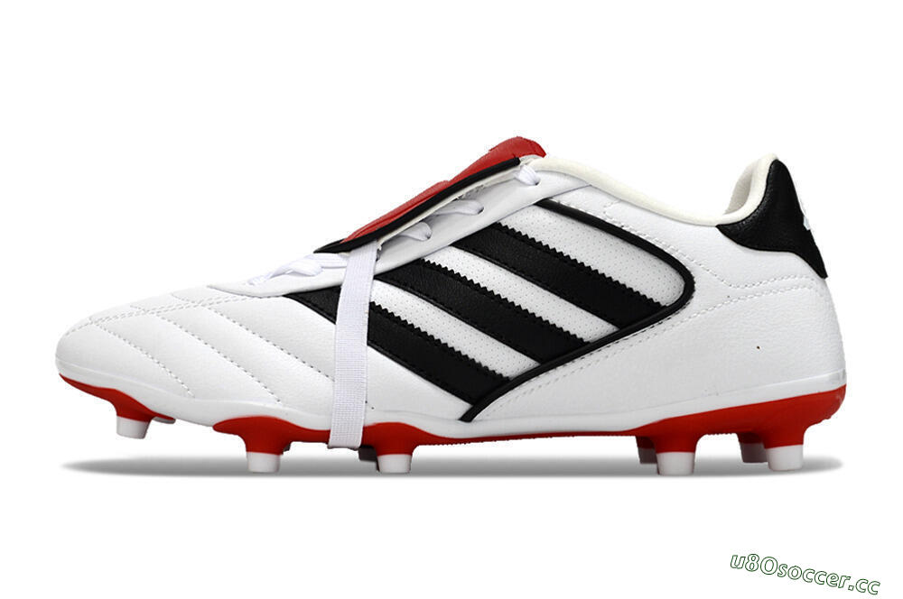 Men's Adidas Copa Gloro 2 FG Firm Ground Low-Tops Football Boots - White/Black/Red 0