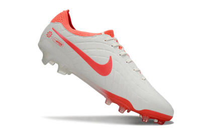 Men's Nike Tiempo Legend 10 Elite FG Firm Ground Low-Tops Football Boots - White/Red