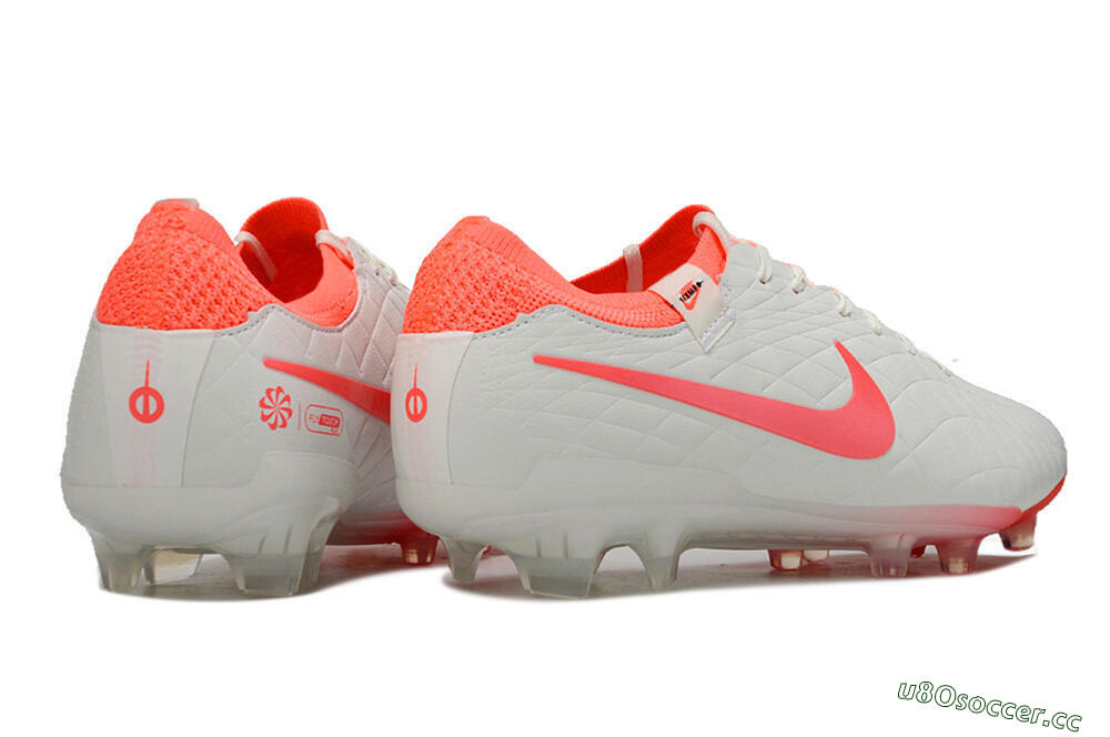 Men's Nike Tiempo Legend 10 Elite FG Firm Ground Low-Tops Football Boots - White/Red 6