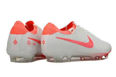 Men's Nike Tiempo Legend 10 Elite FG Firm Ground Low-Tops Football Boots - White/Red