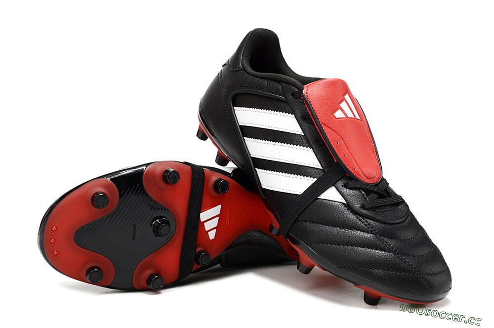 Men's Adidas Copa Gloro 2 FG Firm Ground Low-Tops Football Boots - Black/White/Red 3
