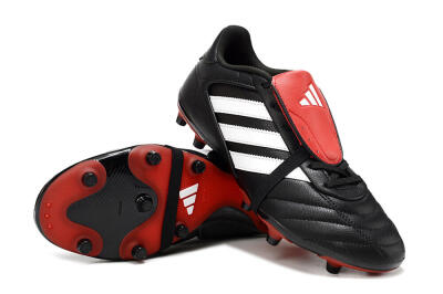 Men's Adidas Copa Gloro 2 FG Firm Ground Low-Tops Football Boots - Black/White/Red