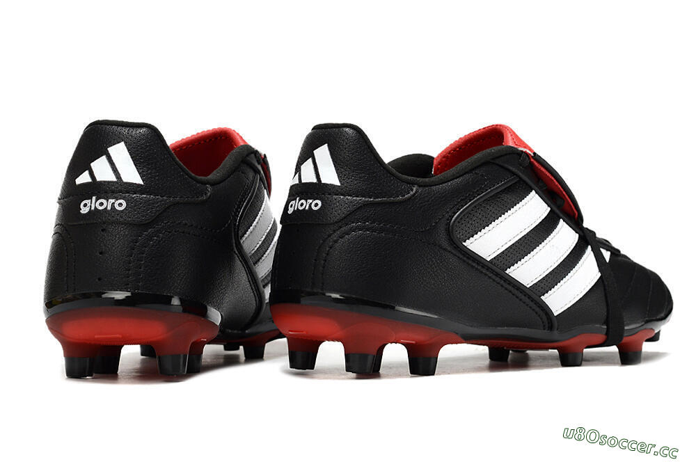 Men's Adidas Copa Gloro 2 FG Firm Ground Low-Tops Football Boots - Black/White/Red 6
