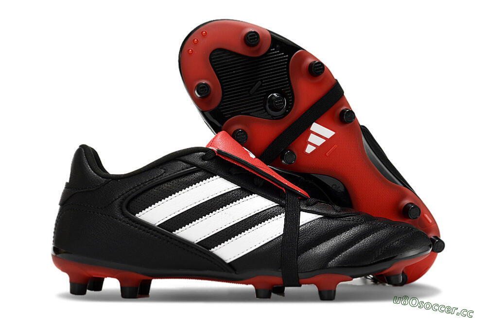 Men's Adidas Copa Gloro 2 FG Firm Ground Low-Tops Football Boots - Black/White/Red 2