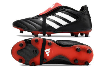 Men's Adidas Copa Gloro 2 FG Firm Ground Low-Tops Football Boots - Black/White/Red