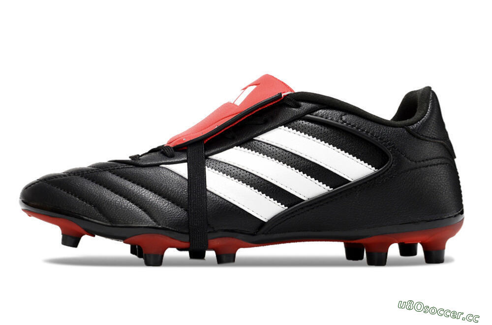 Men's Adidas Copa Gloro 2 FG Firm Ground Low-Tops Football Boots - Black/White/Red 0