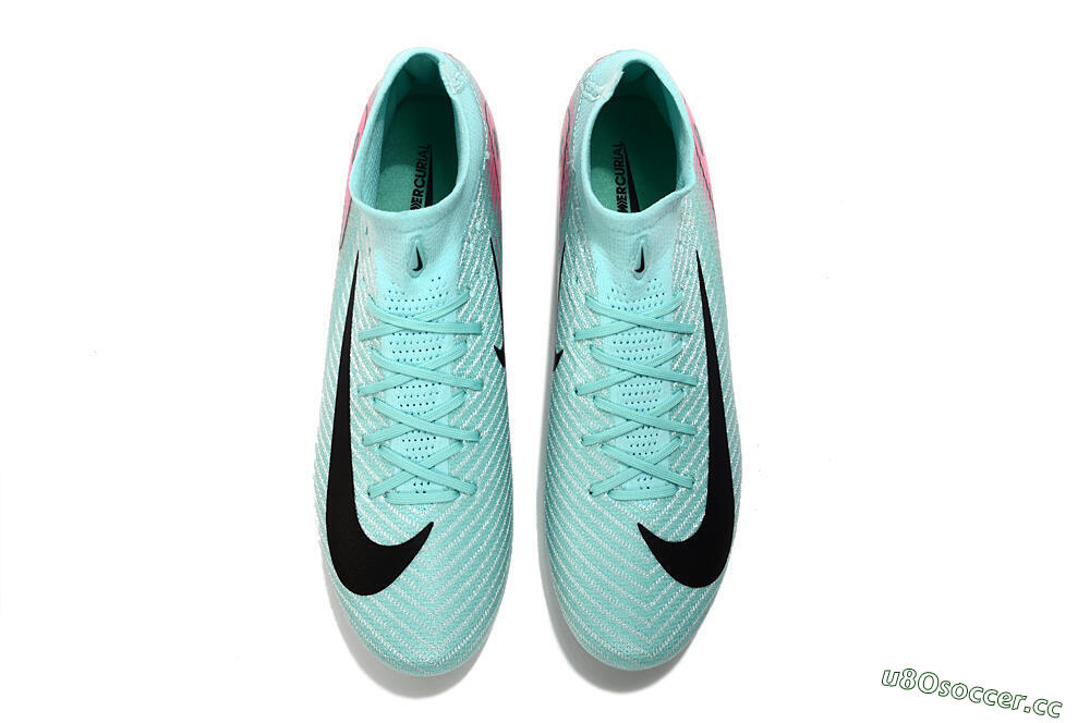 Unisex Nike Air Zoom Mercurial Superfly 10 Elite AG Artificial Grass High-Tops Football Boots - Green/Pink/Black 5