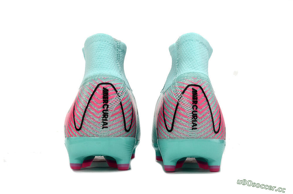 Unisex Nike Air Zoom Mercurial Superfly 10 Elite AG Artificial Grass High-Tops Football Boots - Green/Pink/Black 6