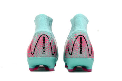 Unisex Nike Air Zoom Mercurial Superfly 10 Elite AG Artificial Grass High-Tops Football Boots - Green/Pink/Black