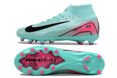 Unisex Nike Air Zoom Mercurial Superfly 10 Elite AG Artificial Grass High-Tops Football Boots - Green/Pink/Black