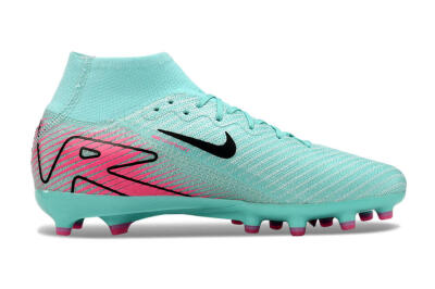 Unisex Nike Air Zoom Mercurial Superfly 10 Elite AG Artificial Grass High-Tops Football Boots - Green/Pink/Black
