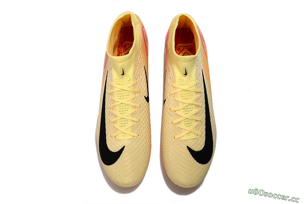 Unisex Nike Air Zoom Mercurial Superfly 10 Elite AG Artificial Grass High-Tops Football Boots - Yellow/Pink/Black 5