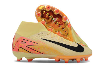 Unisex Nike Air Zoom Mercurial Superfly 10 Elite AG Artificial Grass High-Tops Football Boots - Yellow/Pink/Black