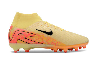 Unisex Nike Air Zoom Mercurial Superfly 10 Elite AG Artificial Grass High-Tops Football Boots - Yellow/Pink/Black