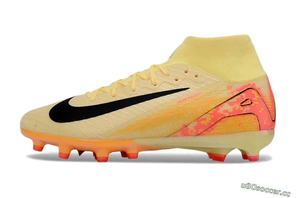 Unisex Nike Air Zoom Mercurial Superfly 10 Elite AG Artificial Grass High-Tops Football Boots - Yellow/Pink/Black 0