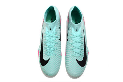 Unisex Nike Air Zoom Mercurial Superfly 10 Elite TF Artificial Turf High-Tops Football Shoes - Green/Pink/Black