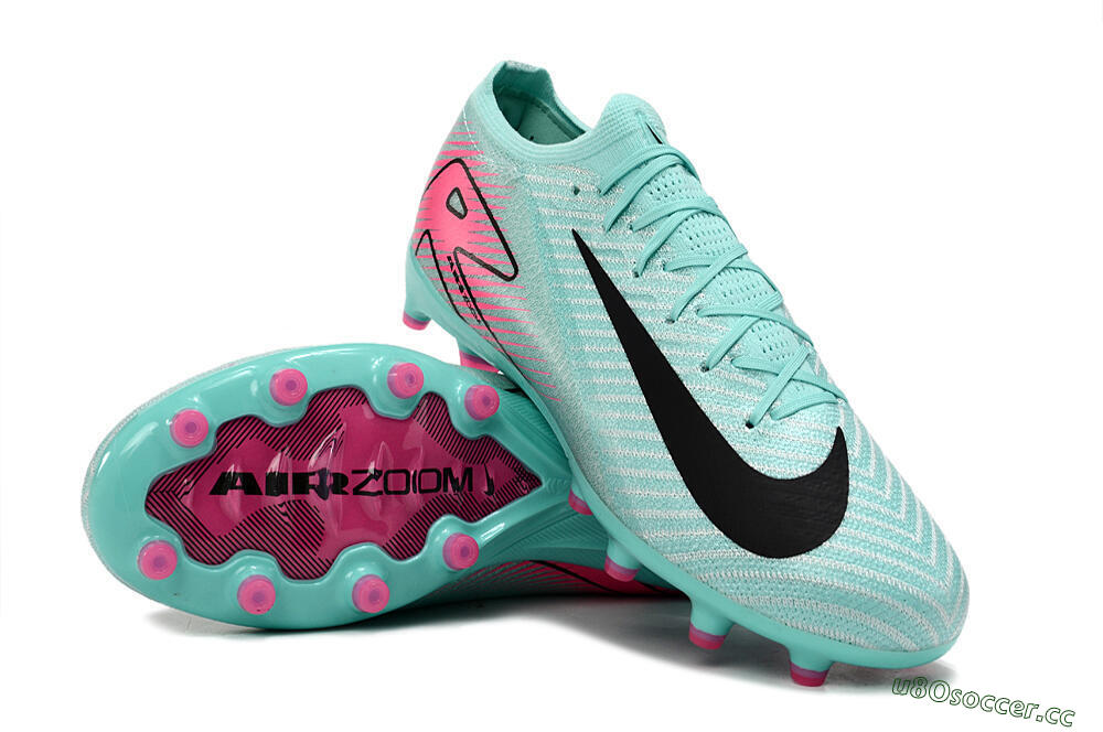 Unisex Nike Air Zoom Mercurial Vapor 16 Elite AG Artificial Grass Low-Tops Football Boots - Green/Pink/Black 3