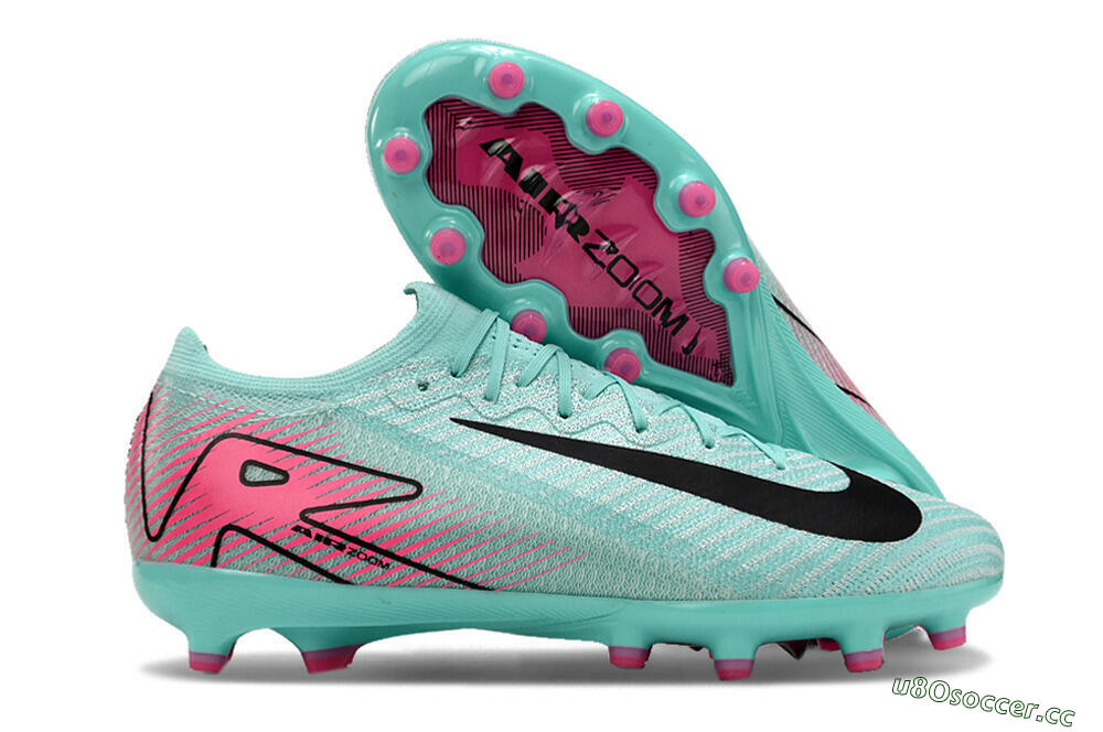 Unisex Nike Air Zoom Mercurial Vapor 16 Elite AG Artificial Grass Low-Tops Football Boots - Green/Pink/Black 2