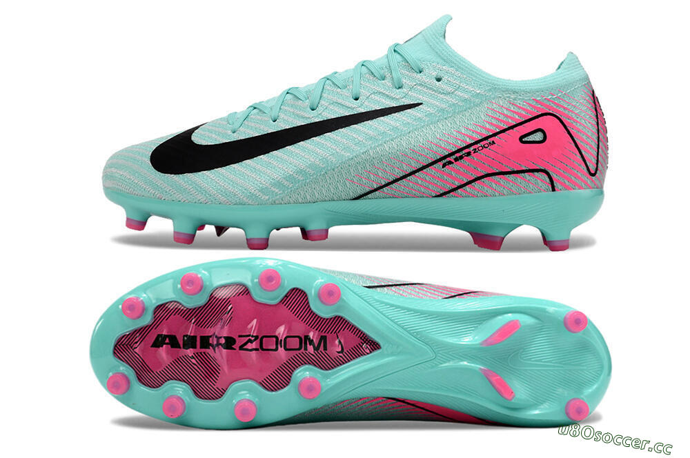 Unisex Nike Air Zoom Mercurial Vapor 16 Elite AG Artificial Grass Low-Tops Football Boots - Green/Pink/Black 1
