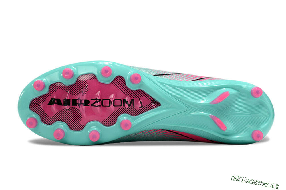 Unisex Nike Air Zoom Mercurial Vapor 16 Elite AG Artificial Grass Low-Tops Football Boots - Green/Pink/Black 7