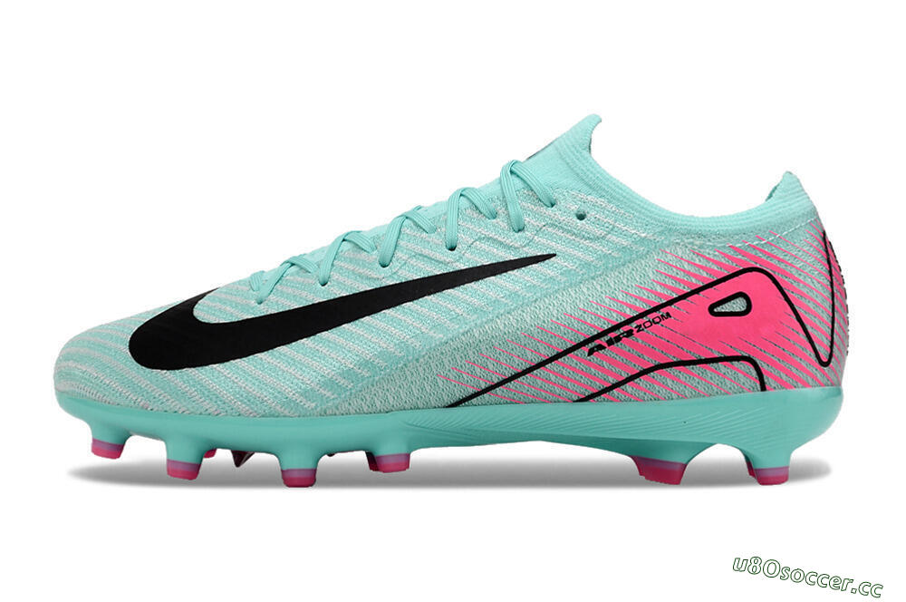 Unisex Nike Air Zoom Mercurial Vapor 16 Elite AG Artificial Grass Low-Tops Football Boots - Green/Pink/Black 0