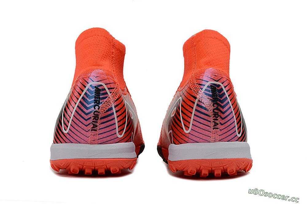 Unisex Nike Air Zoom Mercurial Superfly 10 Elite TF Artificial Turf High-Tops Football Shoes - Red/Black/White 6
