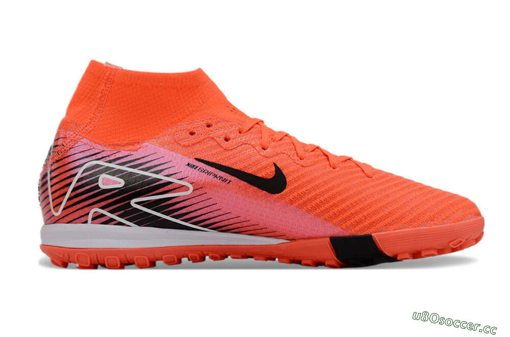 Unisex Nike Air Zoom Mercurial Superfly 10 Elite TF Artificial Turf High-Tops Football Shoes - Red/Black/White 4
