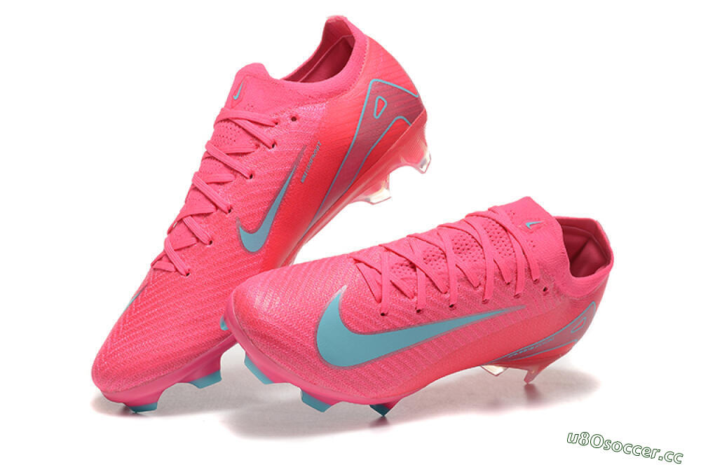 Men's Nike Air Zoom Mercurial Vapor 16 Elite FG Firm Ground High-Tops Football Boots - Pink/Mint 6
