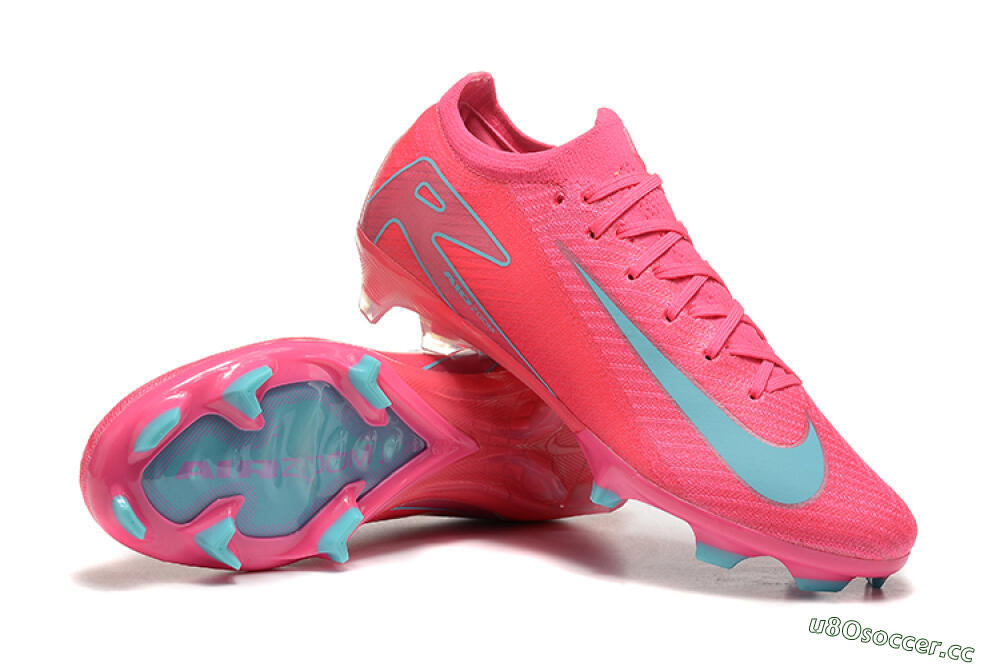 Men's Nike Air Zoom Mercurial Vapor 16 Elite FG Firm Ground High-Tops Football Boots - Pink/Mint 4