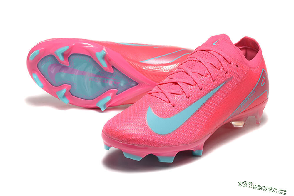 Men's Nike Air Zoom Mercurial Vapor 16 Elite FG Firm Ground High-Tops Football Boots - Pink/Mint 3