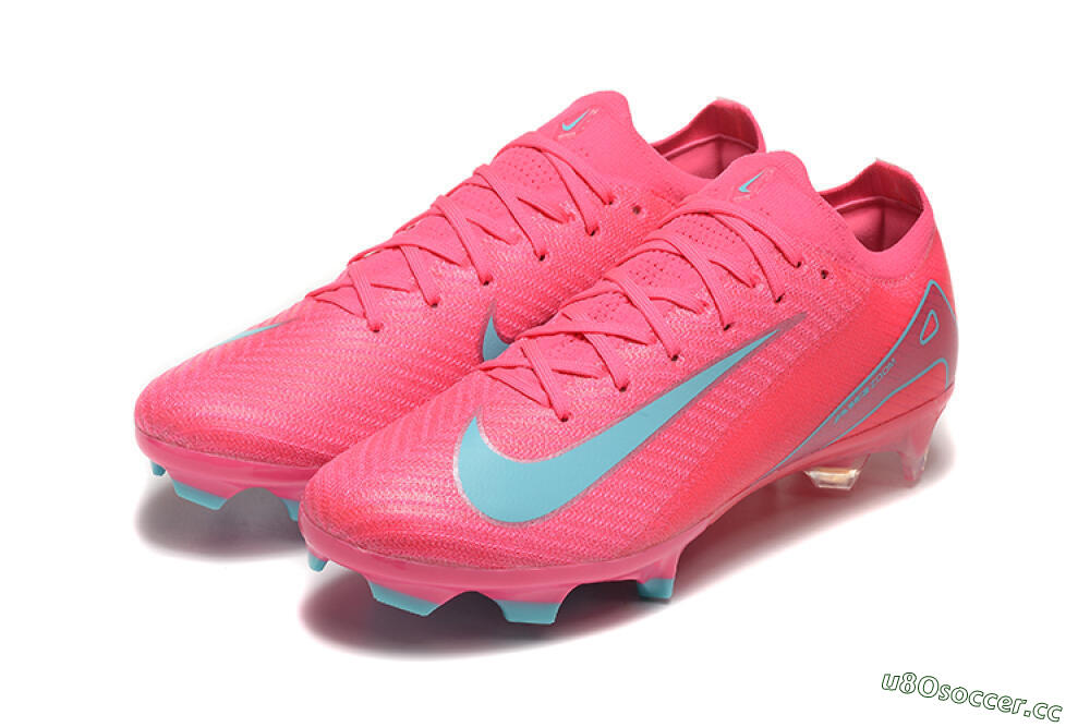 Men's Nike Air Zoom Mercurial Vapor 16 Elite FG Firm Ground High-Tops Football Boots - Pink/Mint 5