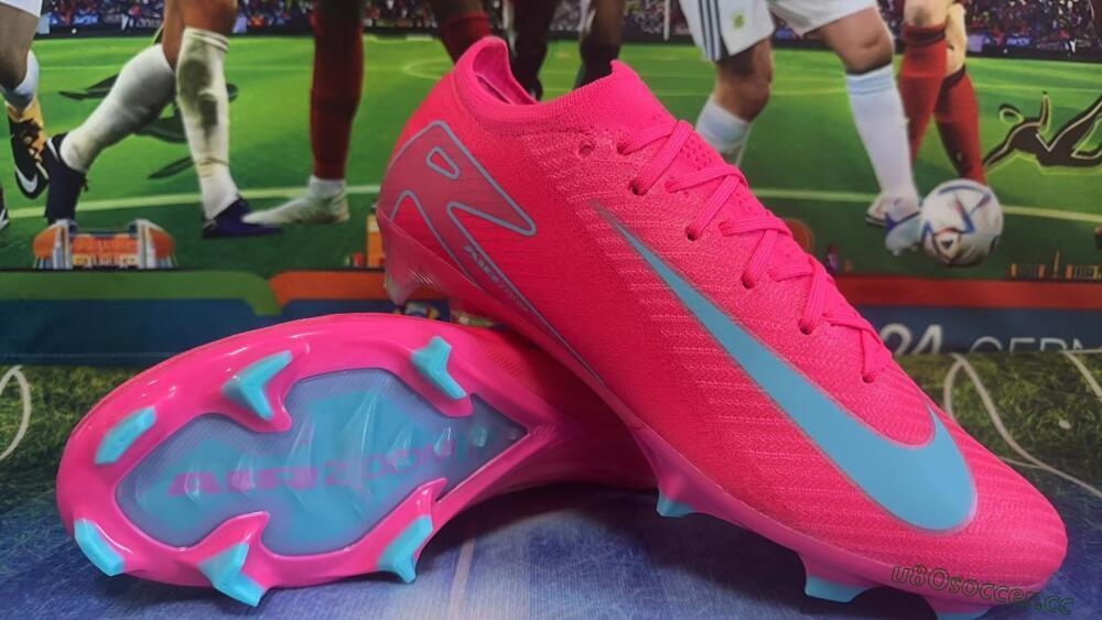 Men's Nike Air Zoom Mercurial Vapor 16 Elite FG Firm Ground High-Tops Football Boots - Pink/Mint