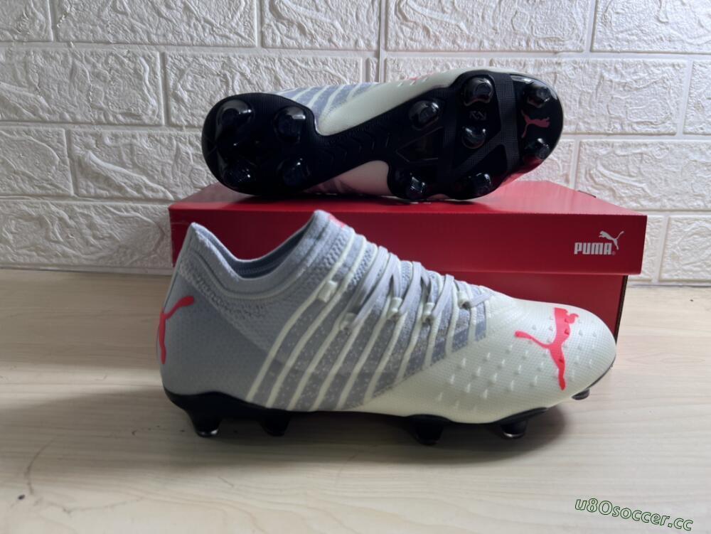 Men's Puma Future Z 1.3 Instinct FG Firm Ground Low-Tops Football Boots - Grey/White