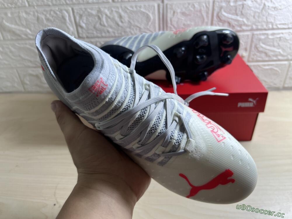 Men's Puma Future Z 1.3 Instinct FG Firm Ground Low-Tops Football Boots - Grey/White