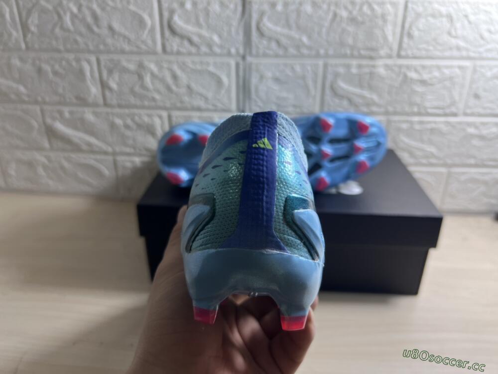 Men's Adidas X Speedportal.1 FG Firm Ground Low-Tops Football Boots - Blue/Pink