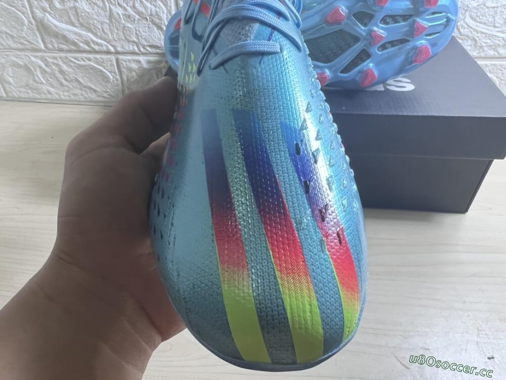 Men's Adidas X Speedportal.1 FG Firm Ground Low-Tops Football Boots - Blue/Pink