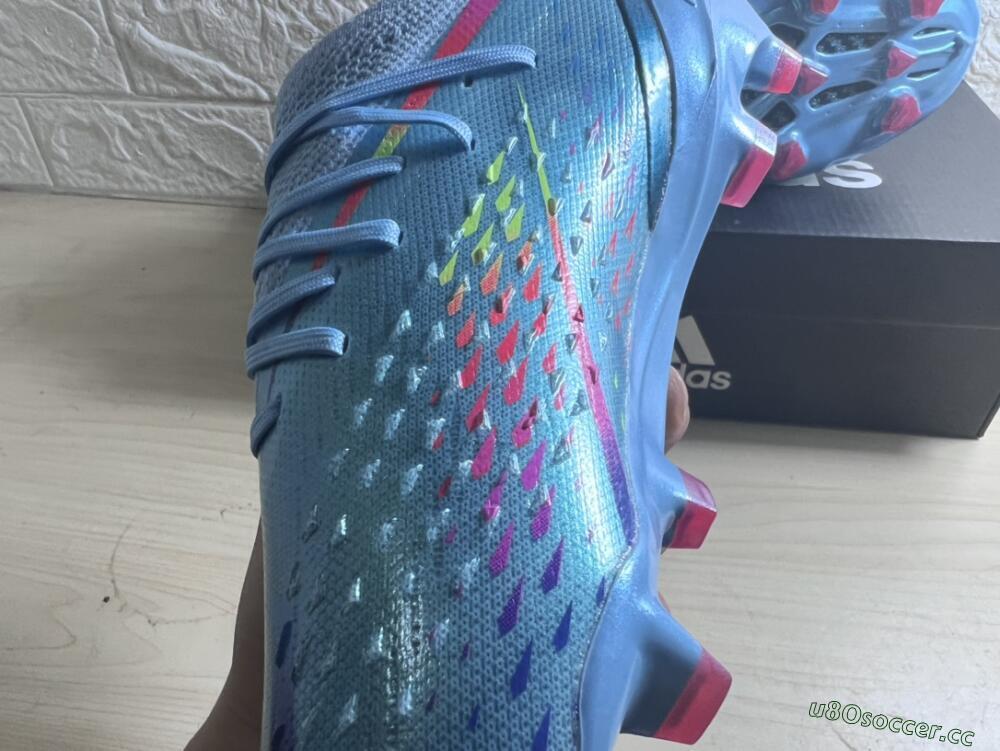 Men's Adidas X Speedportal.1 FG Firm Ground Low-Tops Football Boots - Blue/Pink