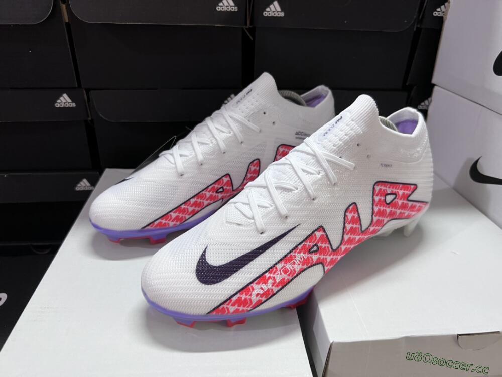 Men's Nike Air Zoom Mercurial Vapor 15 Elite FG Firm Ground Low-Tops Football Boots - White/Red