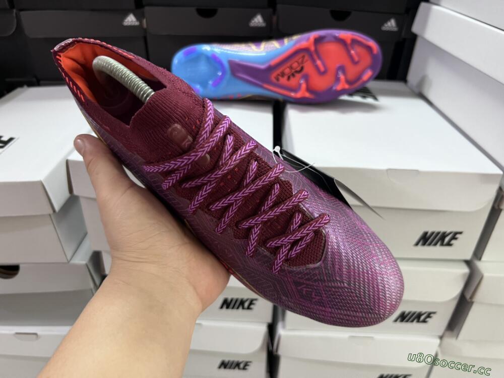 Men's Nike Air Zoom Mercurial Vapor 15 Elite FG Firm Ground Low-Tops Football Boots - Purple/Blue/Gold