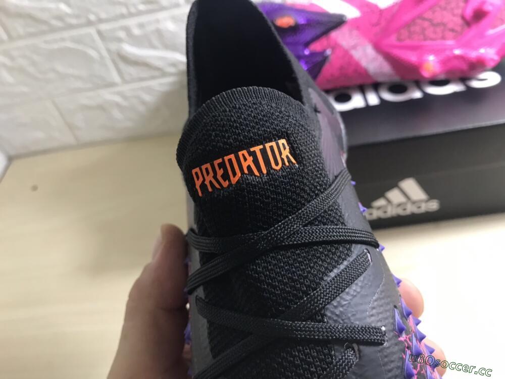 Unisex Adidas Predator Freak.1 FG Firm Ground Low-Tops Football Boots - Black/Pink/Purple