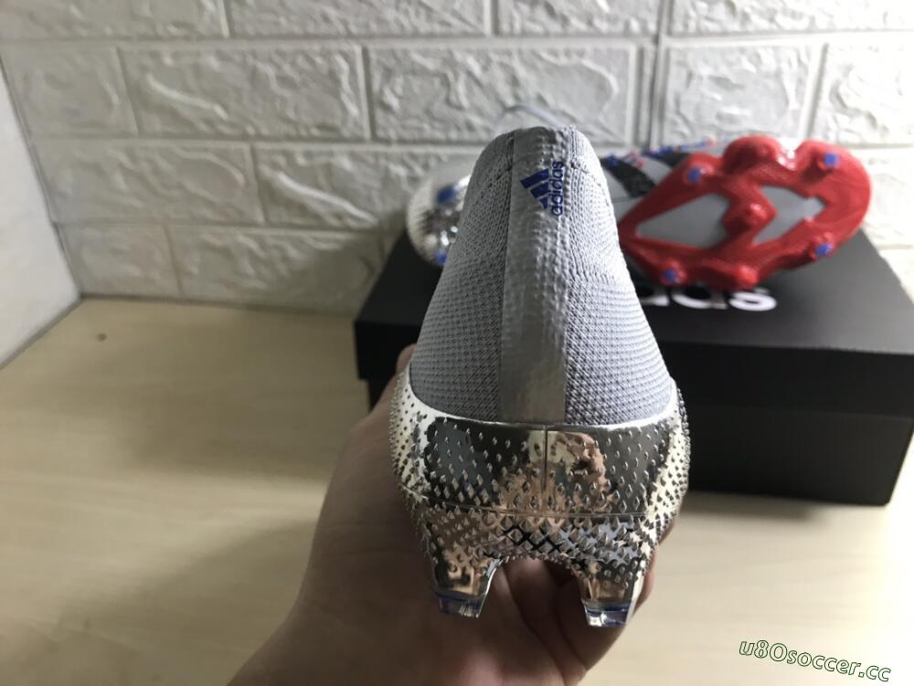 Unisex Adidas Predator Freak.1 FG Firm Ground Low-Tops Football Boots - Silver/Blue/Red/Black