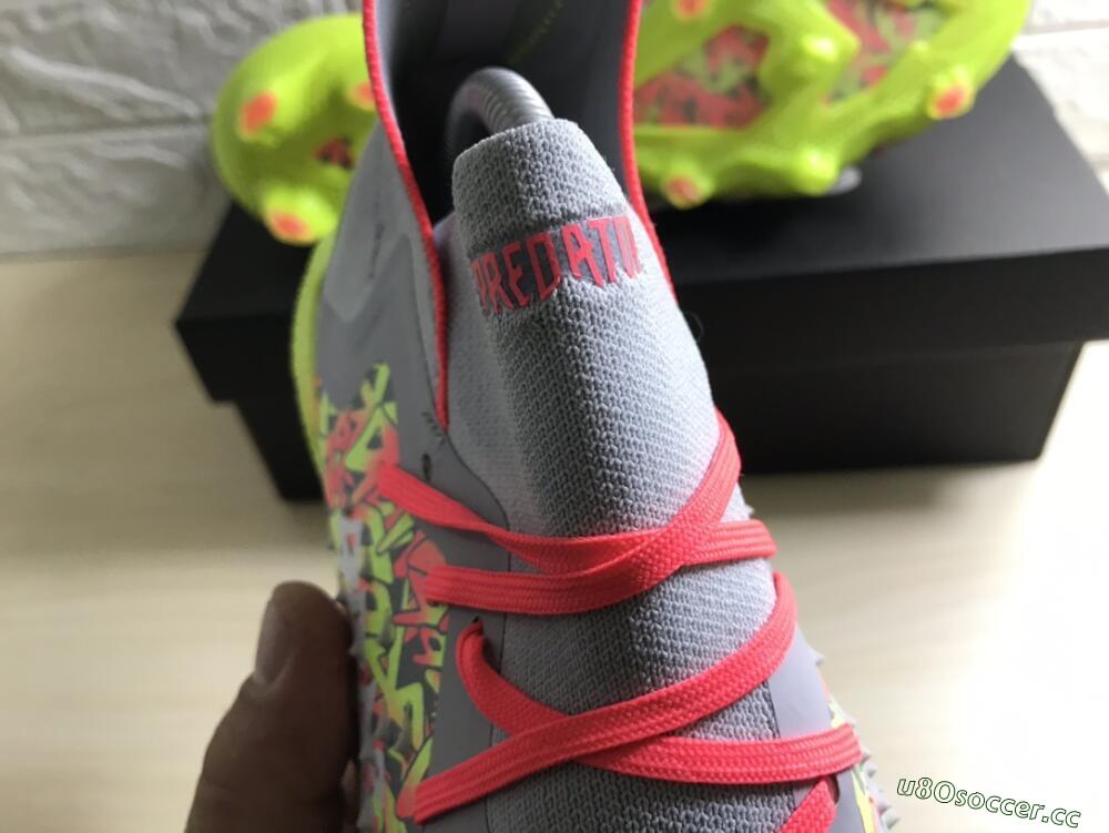 Unisex Adidas Predator Freak.1 FG Firm Ground High-Tops Football Boots - Grey/Yellow/Orange