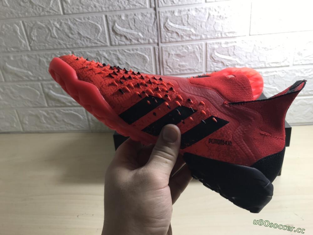 Men's Adidas Predator Freak+ TF Artificial Turf High-Tops Football Shoes - Orange/Black