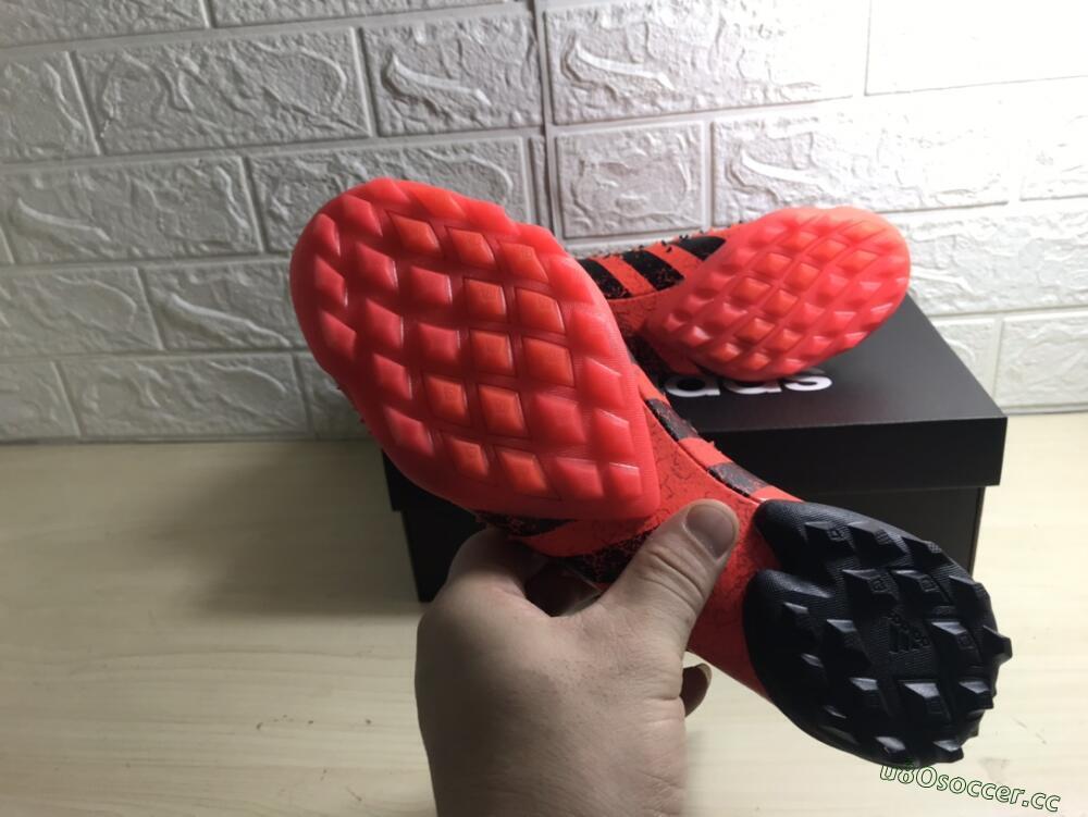 Men's Adidas Predator Freak+ TF Artificial Turf High-Tops Football Shoes - Orange/Black
