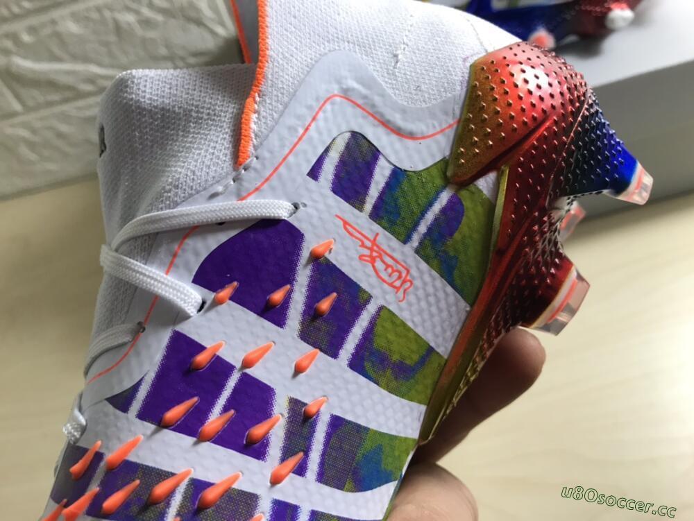 Men's Adidas Predator Freak.1 FG Firm Ground High-Tops Football Boots - White/Rainbow