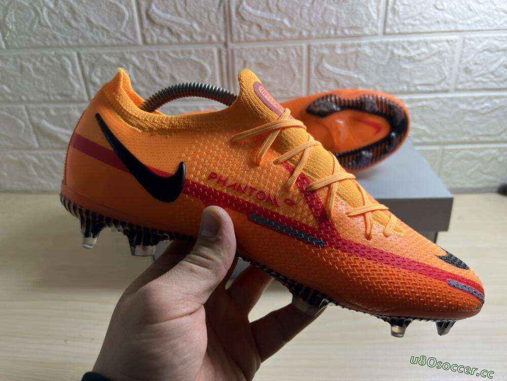 Men's Nike Phantom GT 2 Elite FG Firm Ground Low-Tops Football Boots - Orange/Black