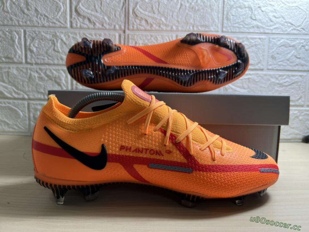 Men's Nike Phantom GT 2 Elite FG Firm Ground Low-Tops Football Boots - Orange/Black