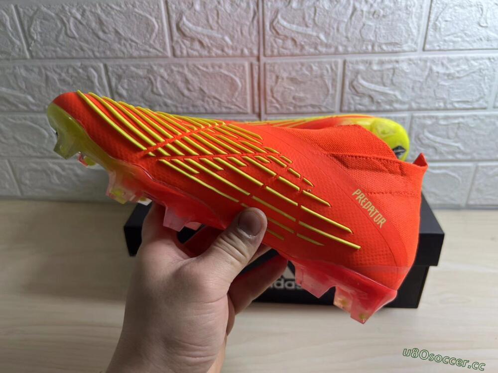 Men's Adidas Predator Edge.1 Low FG Firm Ground Low-Tops Football Boots - Orange/Yellow
