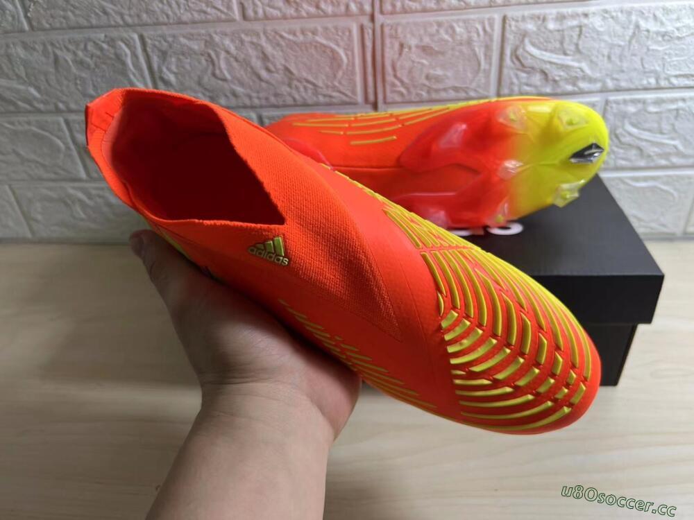 Men's Adidas Predator Edge.1 Low FG Firm Ground Low-Tops Football Boots - Orange/Yellow