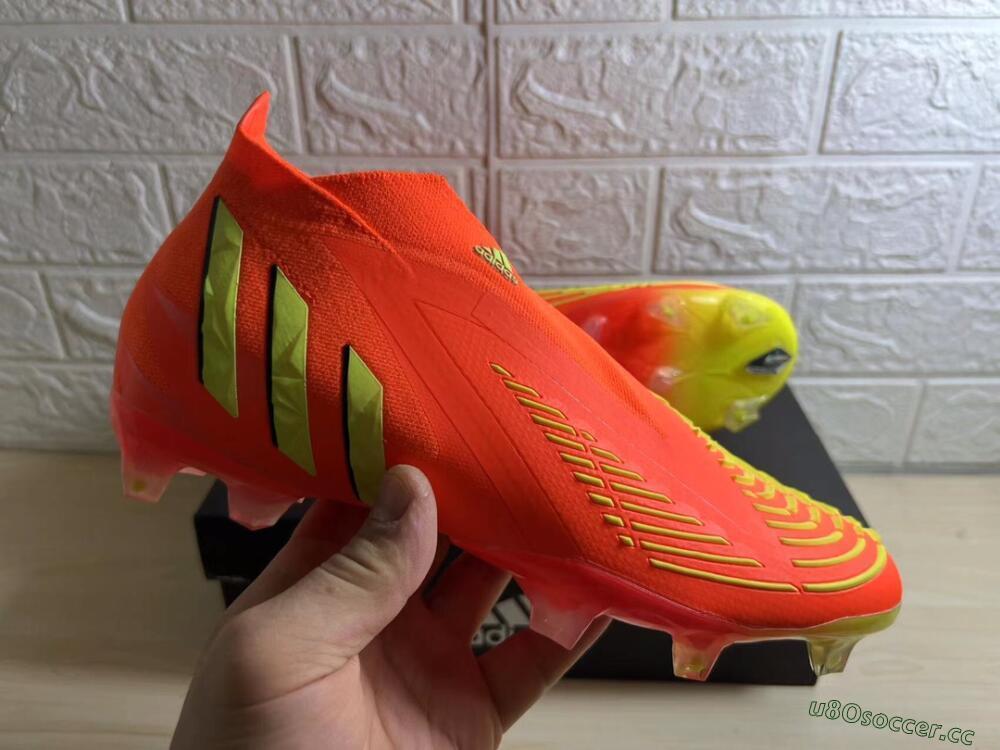 Men's Adidas Predator Edge.1 Low FG Firm Ground Low-Tops Football Boots - Orange/Yellow
